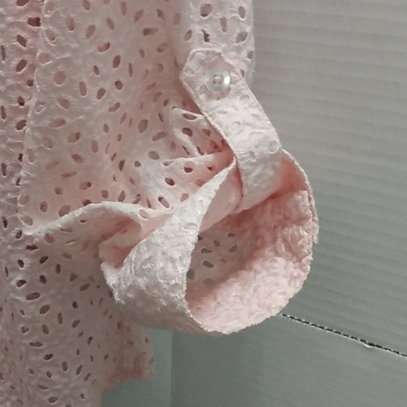 Susan Bristol eyelet button down shirt medium - Picture 6 of 8